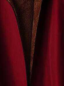 Ellevyn 女士优雅加厚保暖长袖连帽外套，黑色，秋冬款 - 酒紅色 - 查看 4