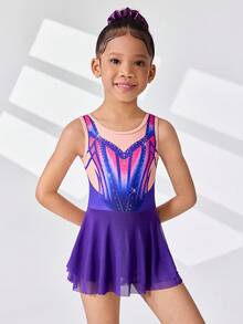 Young Girls Clothes Autumn New Gradient Glitter Printed, Cute, Christmas, Back To School - Pink - View 4