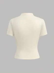 Girlism Bộ 2 áo thun ngắn tay cổ bèo trơn dành cho nữ tuổi teen. - Nhiều màu - Xem 5