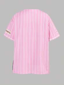 SHEIN Set de 2 piezas: Chaqueta estampada con jersey de baloncesto + Mono de punto negro para adolescentes, conjunto casual y elegante para uso diario - Multicolor - Ver 10