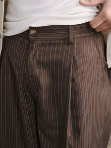 SWAVVY Men's Casual Straight Loose Fit Summer Versatile Denim Shorts - Brown - View 5