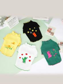 PETSIN Pet Clothing, Dog Clothing, Cat Hoodie, Casual Vest, Spring And Summer New Item, Small Animal Printed Vest, Cool Casual Wear, Cartoon Hoodie - Multicolor - View 10