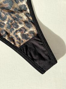 Women's Lace Patchwork Sheer Sexy Thong Panties - Multicolor - View 9