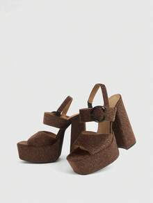 CUCCOO LuxiPop Women Pumps - Coffee Brown - View 6