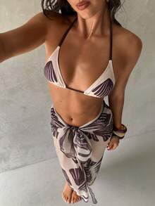 Aloruh 女士春夏新款波西米亚风裹身裙，沙滩装，女士沙滩装，休闲度假装，女士沙滩装，女士沙滩装，女士沙滩度假装，夏季沙滩罩衫，女士沙滩罩衫，女士沙滩罩衫，泳装罩衫，女士沙滩罩衫，优雅女士沙滩罩衫，泳装罩衫，女士泳衣罩衫 - 彩色 - 查看 9