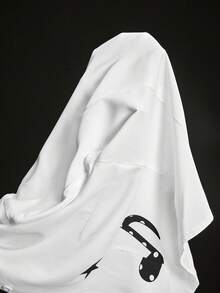 ROMWE Kawaii Blusa ajustada de mujer con estampado de lunares y notas musicales - Blanco - Ver 7