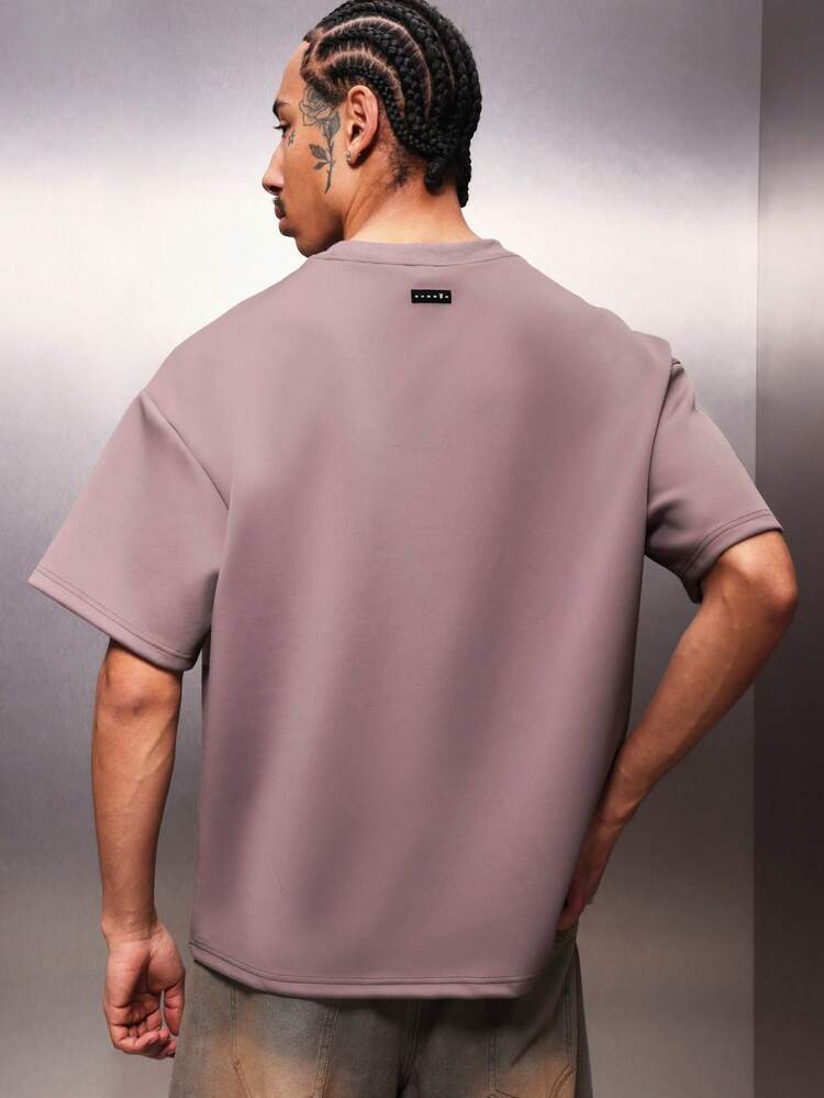 PLAYBOY X SUMWON Men Essentials Regular Fit Crew Neck Short Sleeve T-Shirt With White Bunny Logo Detail Casual Everyday Wear