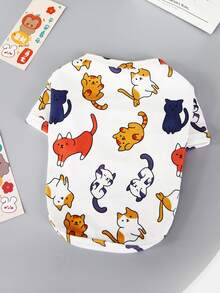 PETSIN 宠物春季新款狗狗服装 动物用品 宠物服装 狗狗背心 猫咪T恤 泰迪熊套装 小型动物服装 休闲酷炫背心 狗狗服装 猫咪服装 春夏两季新款背心 - 彩色 - 查看 6