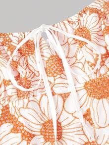 SHEIN MOD Vestido corto sin mangas con estampado floral all-over, moda de verano para mujer - Multicolor - Ver 8