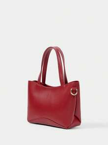 SHECARRY Bolso de mano para mujer, color rojo, tamaño pequeño, delicado, para uso diario - Rojo - Ver 2