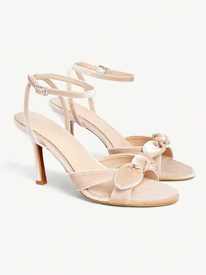 CUCCOO CHICEST صنادل كعب عالي مزينة بفراشة وكريستال أبيض، أحذية أنيقة للمناسبات الرسمية والحفلات والمواعيد والزفاف للنساء