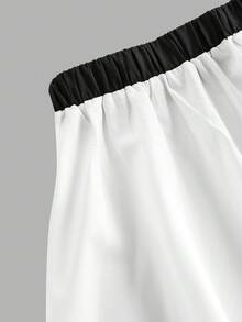 Tween Girls' Casual Sports Short Sleeve Set,Kids - Black and White - View 4