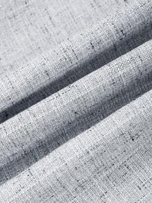 Ellevyn Bộ đồ 2 món tối giản, thanh lịch, chất liệu giả vải lanh, gồm áo và quần không tay, thích hợp cho việc đi làm hàng ngày. - Màu xanh nhạt - Xem 4