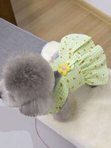 PETSIN Dog Clothing, Cat Clothing, Animal Skirts, Pet Spring/Summer New Collection, Puppy Dress, Princess Versatile Dress, Printed Stripes, Small Animal Clothing, Cool Sunscreen - Multicolor - View 12