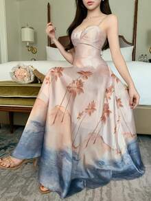 DAZY Women's Sleeveless Elegant Summer Fashion Mid-Length Dress - Baby Pink - View 6