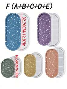 Elliptical Tray Resin Casting Mold - Flexible Silicone Mold For Jewelry Dishes, Bowls, Plaster, Concrete Crafts - White - View 12