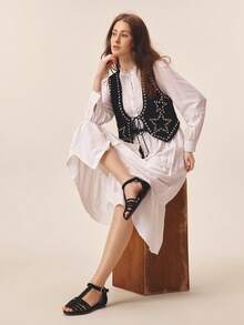 Styleloop 女士平底凉鞋 - 黑絨色 - 查看 2