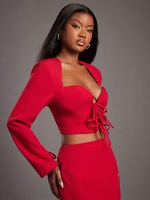 NYA SZN Đầm dài tay cổ chữ V khoét sâu, tua rua, dáng rộng màu trắng, thích hợp cho lễ hội, kỳ nghỉ, du lịch nhiệt đới, bãi biển, mùa đông, mùa xuân, mùa hè, sự kiện, tiệc tùng, dịp đặc biệt, sang trọng, dài maxi cho nữ. - Đỏ - Xem 4