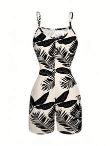 BamGleam Mono informal de mujer con estampado floral all-over - Multicolor - Ver 3