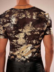 FeverCity 男士圆领短袖休闲修身夏季时尚T恤 - 彩色 - 查看 4