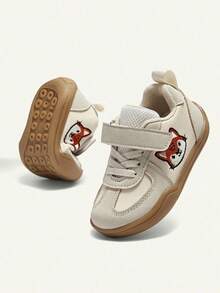 Cozy Pixies Một đôi giày thể thao mùa xuân hè đa năng, vui nhộn, dễ thương với màu sắc tương phản nâu và trắng, họa tiết động vật rừng, phong cách đồng quê, đế mềm, đế bằng, kiểu dáng sinh viên, thích hợp cho hoạt động ngoài trời và du lịch. - Màu be - Xem 5