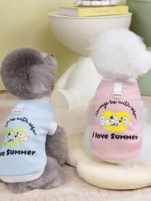 PETSIN Pet Clothing, Dog Clothing, Cat Hoodie, Casual Vest, Spring And Summer New Item, Small Animal Printed Vest, Cool Casual Wear, Cartoon Hoodie - Multicolor - View 11