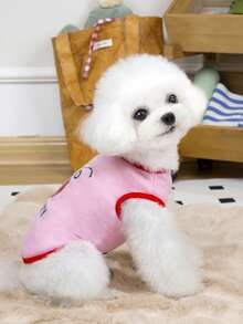 PETSIN Pet Spring New Dog Clothes Animal Supplies Pet Clothing Dog Tank Top Cat T-Shirt Teddy Outfits Small Animal Attire Casual Cool Tank Top Dog Clothes Cat Clothes Two-Season Spring & Summer New Tank Top - Multicolor - View 13