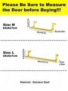 1 Kitchen Sink Towel Rack With Hooks On Cabinet Doors, No Drilling Required, Suitable For Kitchen Cabinets And Drawer Style Towel Racks, Gold Color. - Gold - View 3