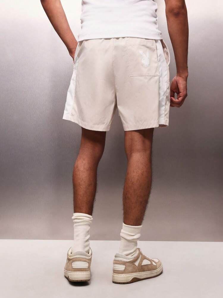 PLAYBOY X SUMWON Pantaloncini in nylon con coulisse e tasche laterali