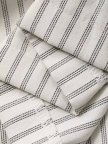 DAZY Striped Ruched Waist Cami Top & Wide Leg Pants Set - Beige - View 7