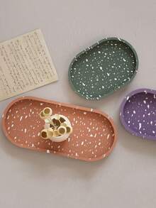 Elliptical Tray Resin Casting Mold - Flexible Silicone Mold For Jewelry Dishes, Bowls, Plaster, Concrete Crafts - White - View 3