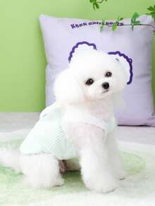 PETSIN 狗狗服装、猫咪服装、动物裙装、宠物春夏新品系列、幼犬连衣裙、公主风百搭连衣裙、条纹印花、小型动物服装、清凉防晒霜 - 彩色 - 查看 14