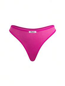 Lowkey Lull 2pcs Set Women's Underwear With Steel Rings, 1/2 Cup, Gather, Simple & Comfortable, High Elasticity, High Support - Hot Pink - View 9