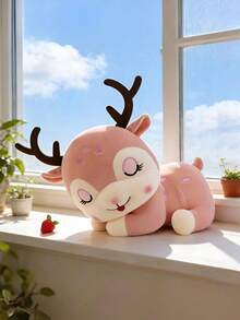 POKOJA LAND - BESTSELLERS Juguete de peluche de ciervo sika de 20 cm, muñeco de peluche suave con cuernos largos, expresión adorable y vívida, opciones de color marrón y rosa, utilizable como accesorio fotográfico, almohada para dormir de niños, decoración de escritorio, regalo de cumpleaños/Navidad - Multicolor - Ver 9