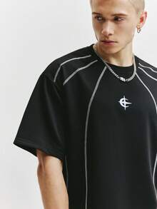 TOKVUE Men's Casual Round Neck Drop Shoulder Short Sleeve T-Shirt, Summer Fashion - Black - View 2