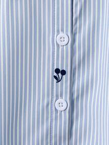 Young Girls' Fashion Casual Striped Bow Blouse - Blue - View 6