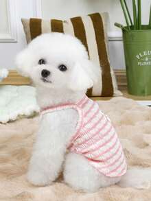 PETSIN Pet Spring New Dog Clothes Animal Supplies Pet Clothing Dog Tank Top Cat T-Shirt Teddy Outfits Small Animal Attire Casual Cool Tank Top Dog Clothes Cat Clothes Two-Season Spring & Summer New Tank Top - Multicolor - View 16