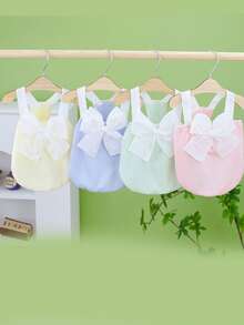 PETSIN 狗狗服装、猫咪服装、动物裙装、宠物春夏新品系列、幼犬连衣裙、公主风百搭连衣裙、条纹印花、小型动物服装、清凉防晒霜 - 彩色 - 查看 3