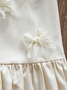 SHEIN 女婴可爱无袖公主连衣裙，彼得潘领，夏季 - 白色 - 查看 7