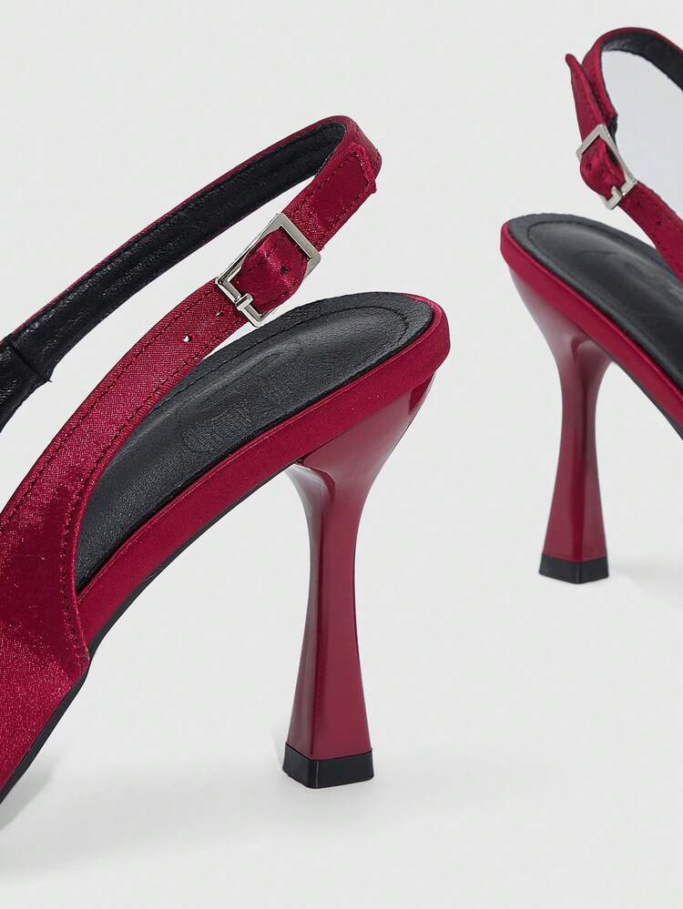 CUCCOO SZL Women's Pointed Toe Buckle Strap High Heel Sandals, Suitable For Office Wear, Autumn/Winter