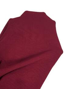SHEIN CURVE+ Đầm linen trắng tay loe dáng bohemian cỡ lớn, thích hợp mặc đi nghỉ mát, phong cách Boho. - Màu Đỏ Sâu - Xem 3