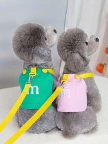 PETSIN Pet Chest And Back Skirt, Cat Traction Strap, Animal Collar Set, Pet Supplies Strap Skirt, Dog Walking Princess Skirt, Pet Chest And Back Skirt+Rope Sweet Princess SBritish Style Chest And Back Set - Multicolor - View 5