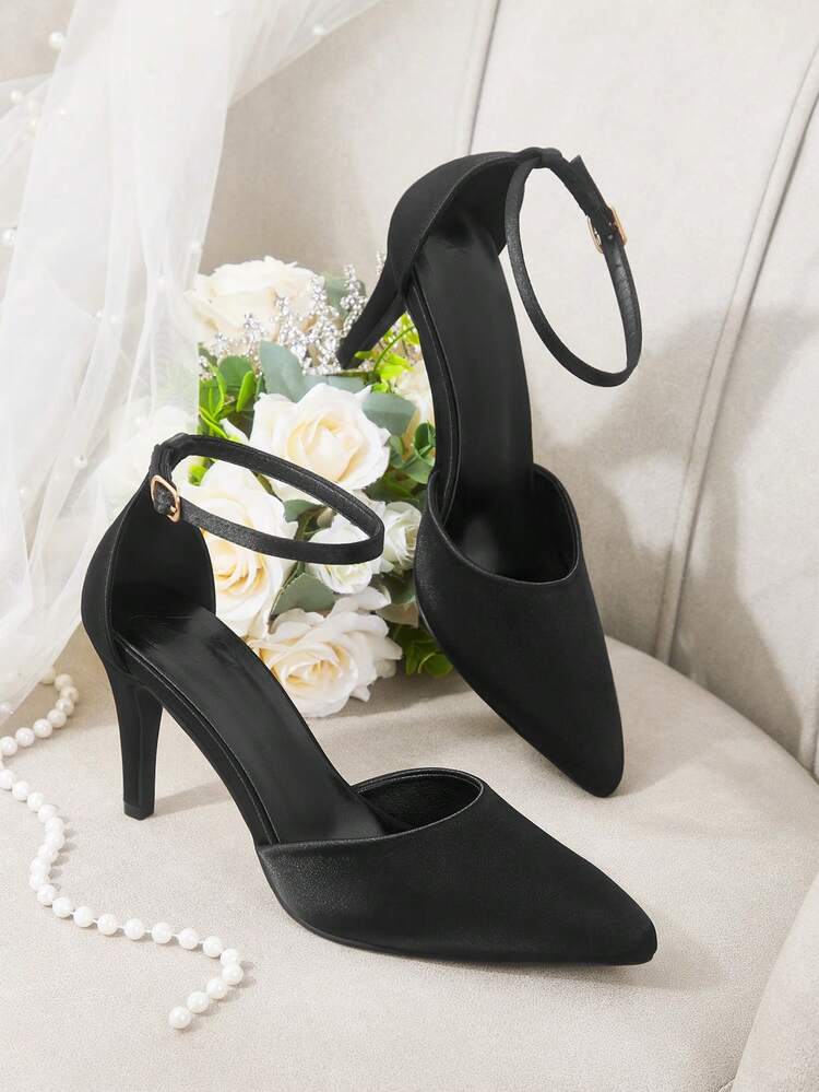 CUCCOO HITCHD Black Classic Valentine's Day Pointed Toe Fashion Pumps Elegant Shoes Wedding Shoes