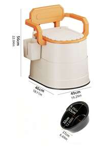 1 buah Kursi Toilet Samping Tempat Tidur Tugas Berat, Dengan Alas Anti Selip, Sandaran Lengan, dan Cincin Dudukan yang Ditinggikan - Konstruksi Plastik Tugas Berat, Segel Bau Dua Lapis, Desain Ringan dan Ringkas, Kaki Kokoh, Cocok untuk Penggunaan Pasca Operasi - MultiWarna - View 4