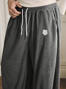 SWAVVY Quần thể thao nam thường ngày, cỡ tiêu chuẩn, màu xám, cạp chun. - Xám - Xem 4