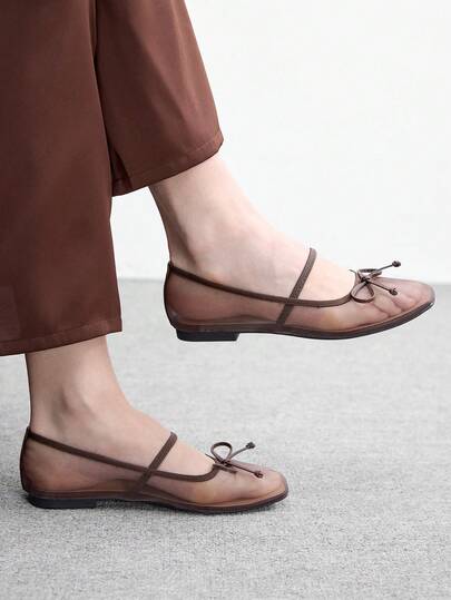 CUCCOO BIZCHIC Women's Casual Solid Color Bow Decor Versatile Flat Loafers For Christmas