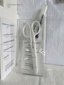 1/3/5pcs Mini White Scissors, Portable Stainless Steel Paper Cutter, Handmade Stationery, Office And Study Gift, Men's Tool. - White - View 2