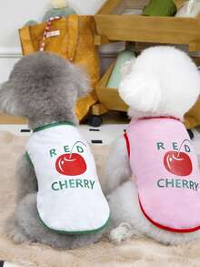 PETSIN Pet Spring New Dog Clothes Animal Supplies Pet Clothing Dog Tank Top Cat T-Shirt Teddy Outfits Small Animal Attire Casual Cool Tank Top Dog Clothes Cat Clothes Two-Season Spring & Summer New Tank Top - Multicolor - View 10