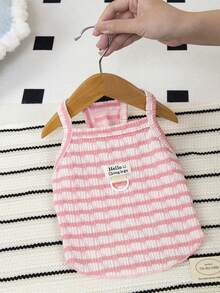 PETSIN Pet Spring New Dog Clothes Animal Supplies Pet Clothing Dog Tank Top Cat T-Shirt Teddy Outfits Small Animal Attire Casual Cool Tank Top Dog Clothes Cat Clothes Two-Season Spring & Summer New Tank Top - Multicolor - View 6