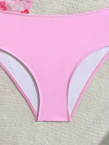 Sparklyn 3件套少女舒适弹力彩色印花吊带背心、短裤和围裙，时尚可爱比基尼泳装套装，夏季3件套比基尼带纱笼裙，粉色3件套泳装套装，少女系腰修身泳衣沙滩装，两件套 - 彩色 - 查看 5